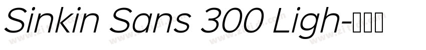 Sinkin Sans 300 Ligh字体转换